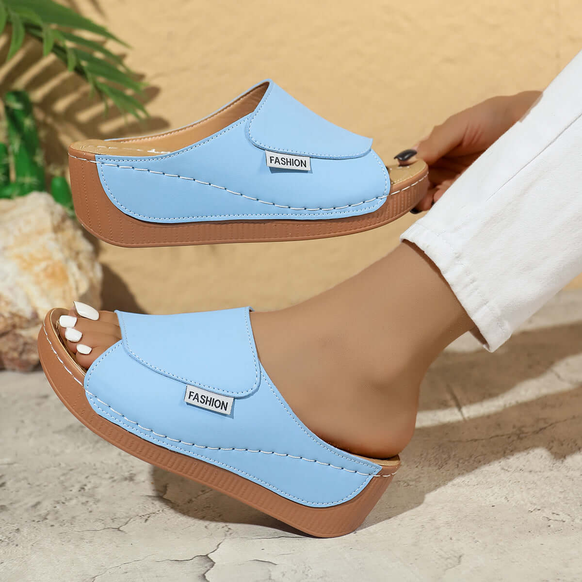 Fashion Fish Mouth Thick Bottom Roman Shoes