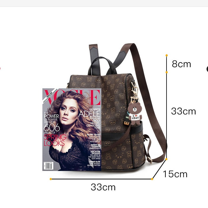 Fashion ladies bags-soft leather backpack