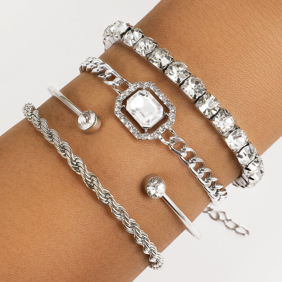 Crystal Bracelet Set Bohemian Design For Women