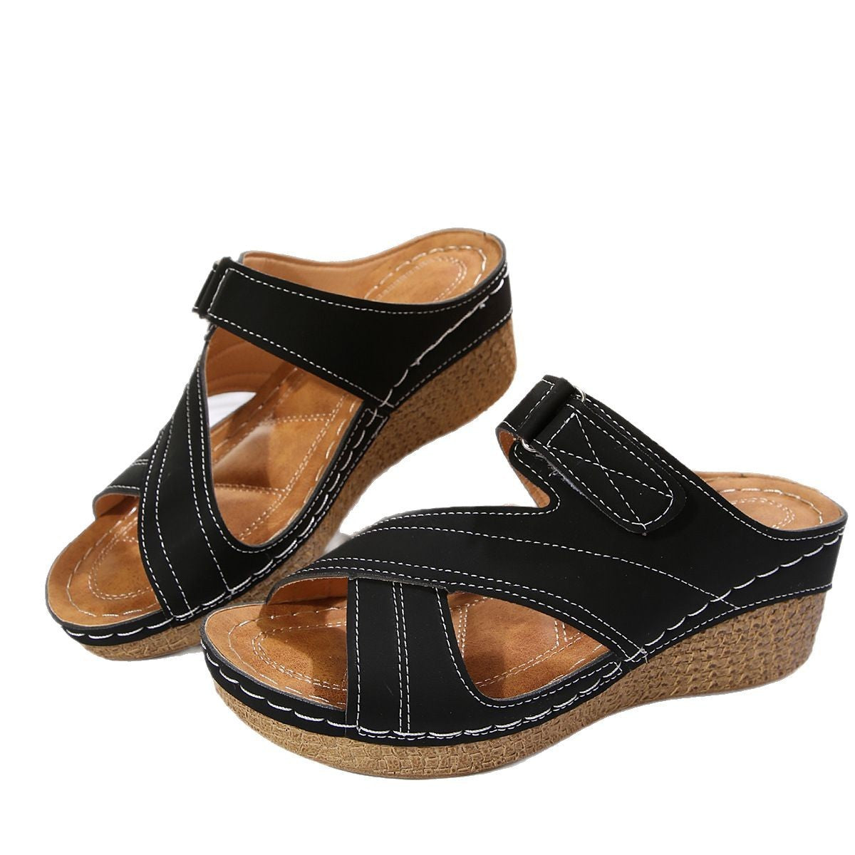 Wedge Velcro Multicolor Shoes