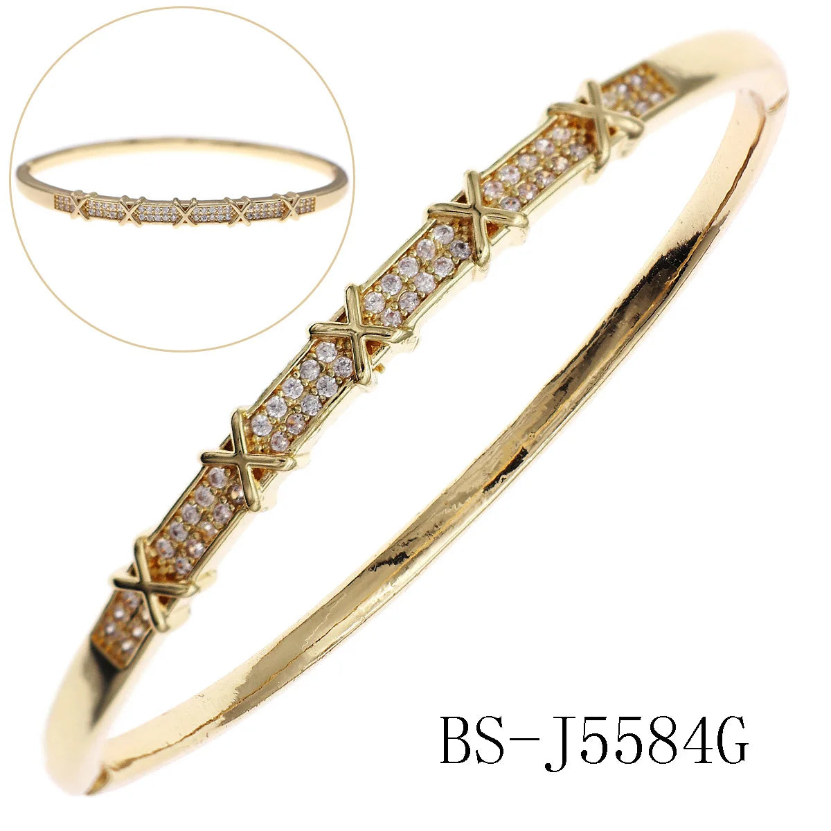 Kupfer mit Zirkonium Öffnung weiblich einfach trendiges Armband Damen Edelstahl Schmuck Luxus