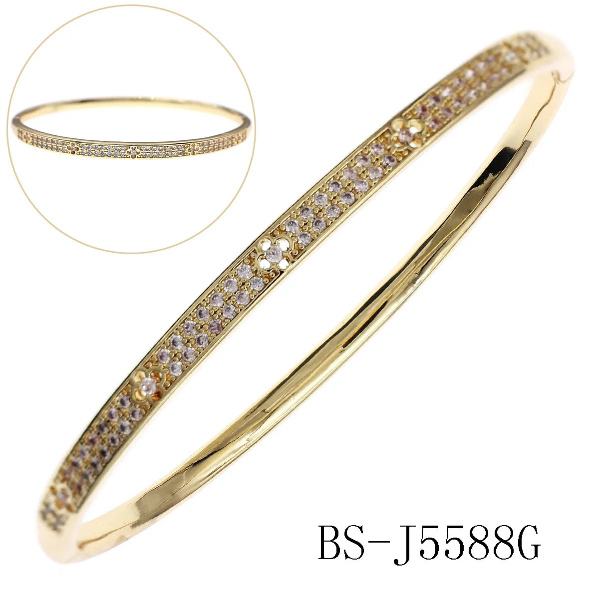 Kupfer mit Zirkonium Öffnung weiblich einfach trendiges Armband Damen Edelstahl Schmuck Luxus