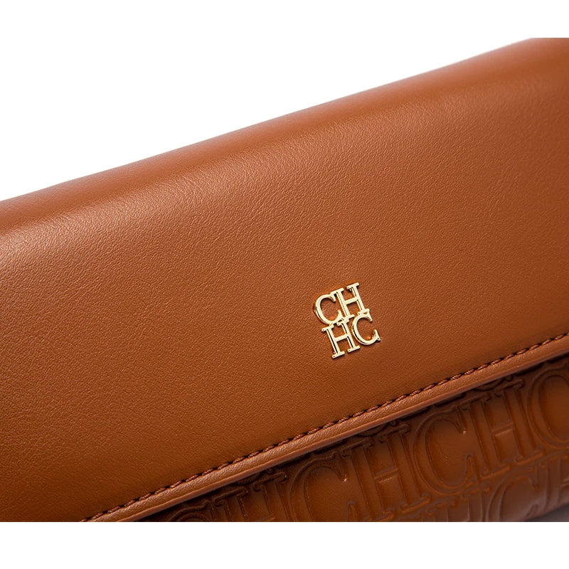 CHCH Damen Umhängetasche Neue magnetische Flip-Kettentasche Braun Kleine quadratische Tasche Geldbörse