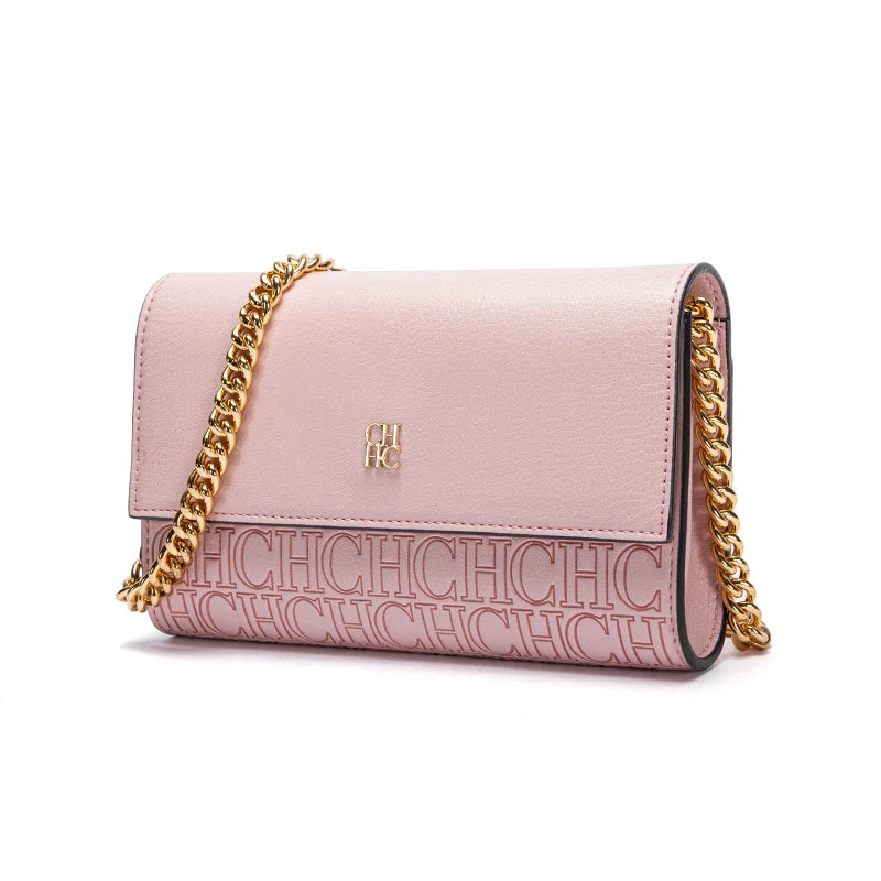 CHCH Damen Umhängetasche Neue magnetische Flip-Kettentasche Braun Kleine quadratische Tasche Geldbörse