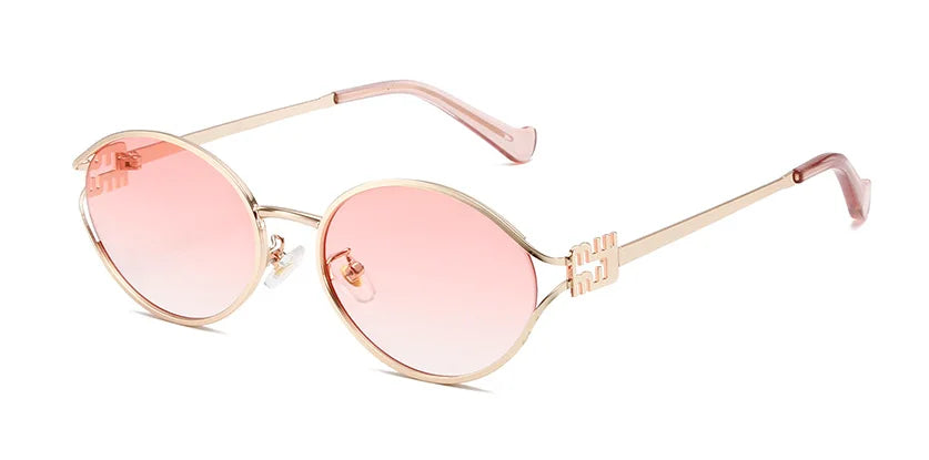 Fashion Small Sunglasses Brand Designer Metal Woman Prescription Optical Frame Eyeglasses UV Protection Man Shades Oculos De Sol