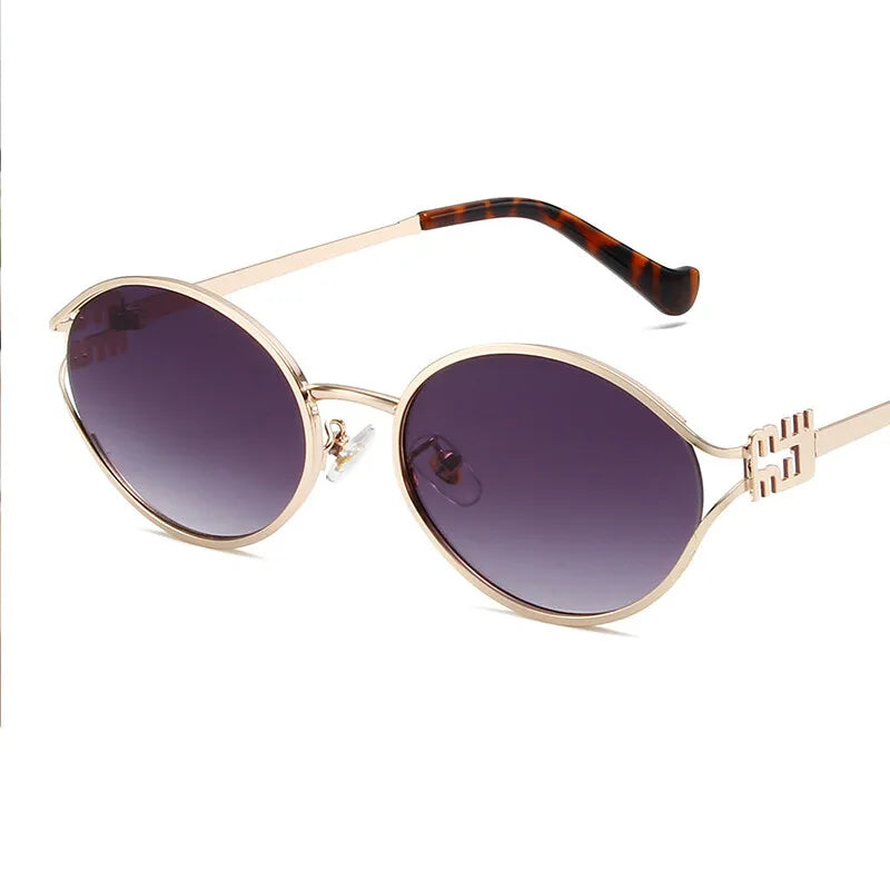 Fashion Small Sunglasses Brand Designer Metal Woman Prescription Optical Frame Eyeglasses UV Protection Man Shades Oculos De Sol