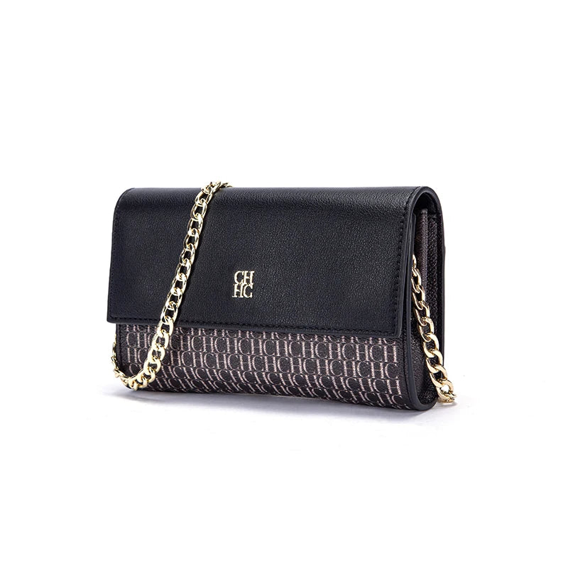 CHCH Damen Umhängetasche Neue magnetische Flip-Kettentasche Braun Kleine quadratische Tasche Geldbörse
