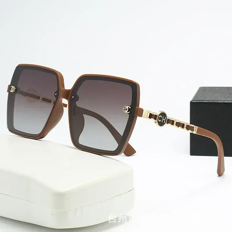 2024 New Luxury Polarized Sunglasses Women Fashion Square Retro Sun Glasses Ladies Oversized Gradient Eyewear UV400 Gafas De Sol