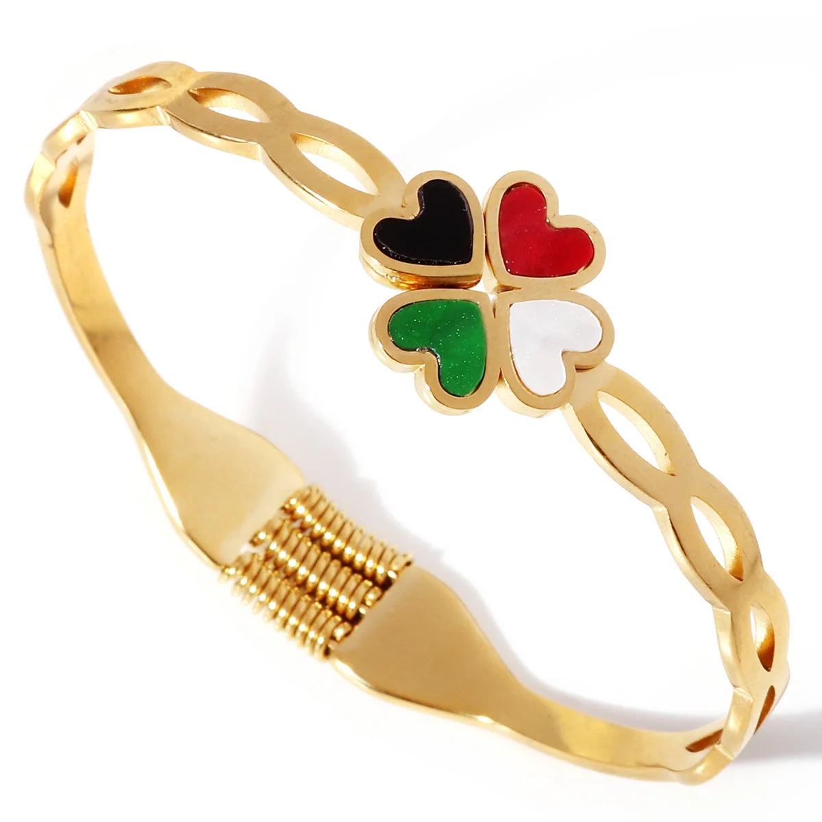 Kupfer mit Zirkonium Öffnung weiblich einfach trendiges Armband Damen Edelstahl Schmuck Luxus