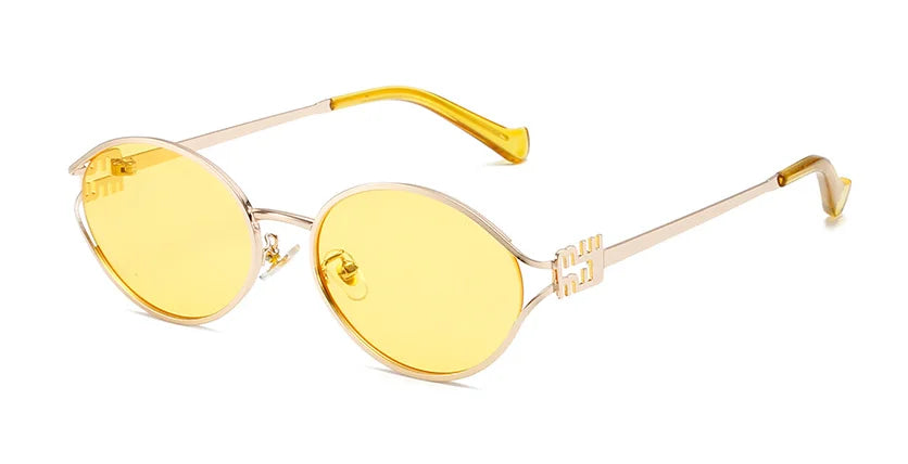 Fashion Small Sunglasses Brand Designer Metal Woman Prescription Optical Frame Eyeglasses UV Protection Man Shades Oculos De Sol