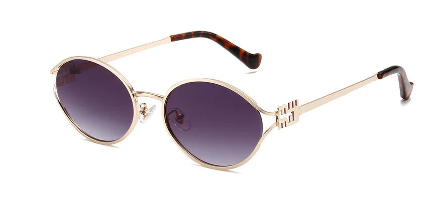 Fashion Small Sunglasses Brand Designer Metal Woman Prescription Optical Frame Eyeglasses UV Protection Man Shades Oculos De Sol