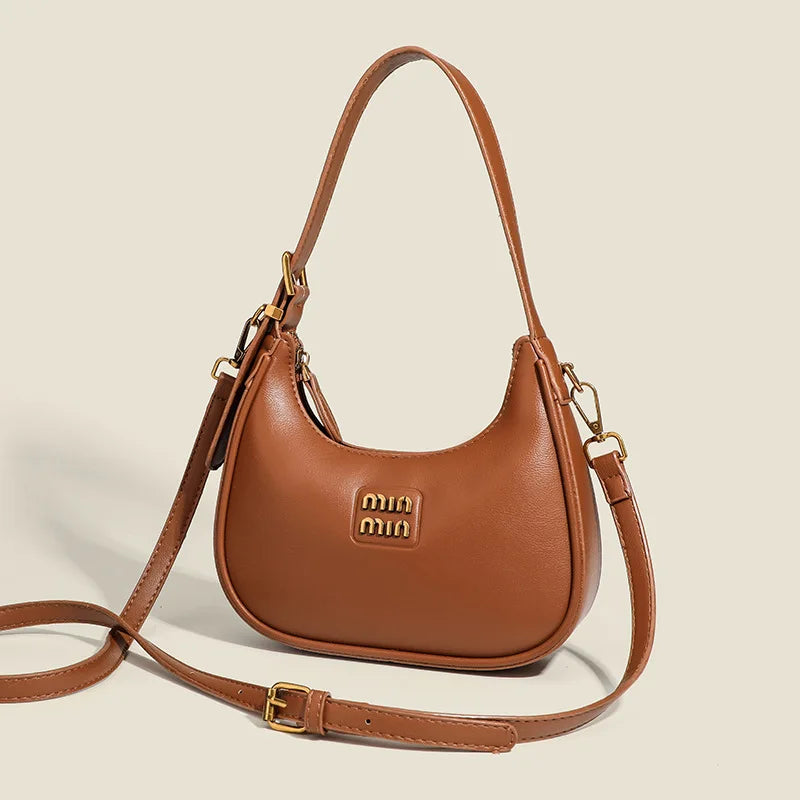 2024 stylish bag women's simple fashion dumpling bag high sense retro easy matching shoulder messenger bag