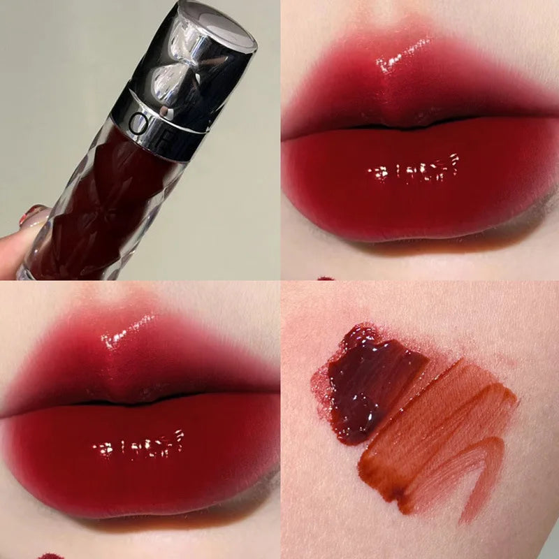 3 Colors Jelly Plump Lip Glaze Moisturizing Mirror Water Light Lipstick Waterproof Non-stick Lip Gloss Women Sexy Lips Makeup