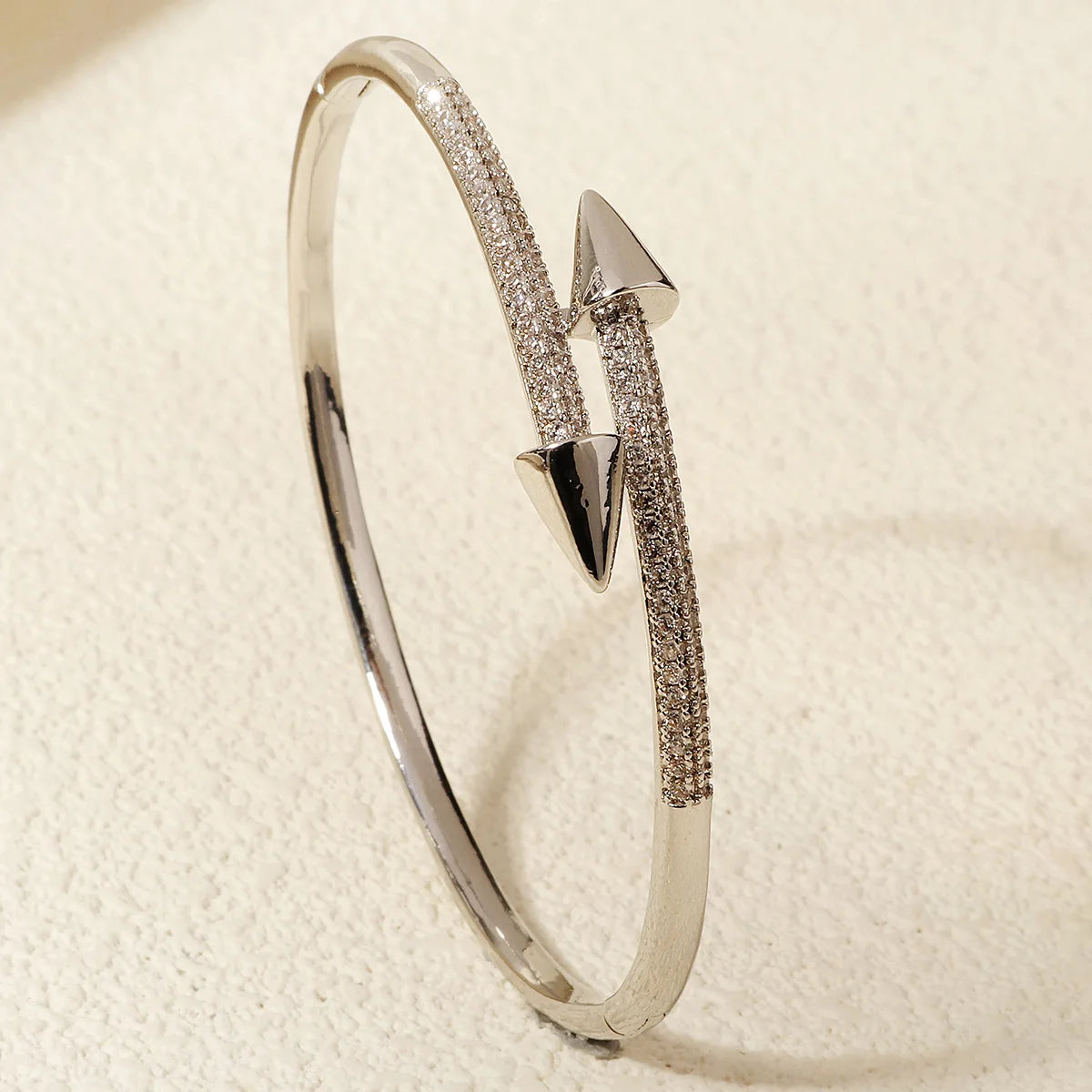 Kupfer mit Zirkonium Öffnung weiblich einfach trendiges Armband Damen Edelstahl Schmuck Luxus