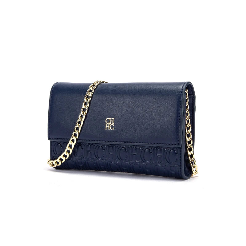 CHCH Damen Umhängetasche Neue magnetische Flip-Kettentasche Braun Kleine quadratische Tasche Geldbörse