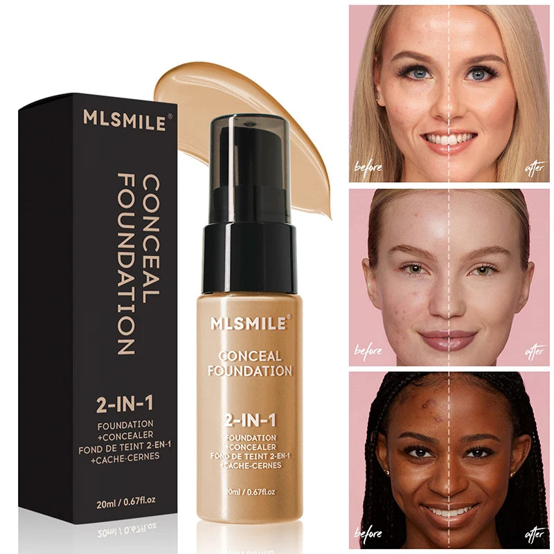 Gesichtsgrundierungscreme Oil-Control Matte BBCream Wasserdichter, dauerhafter Concealer Liquid Vollständige Abdeckung Matte Base Professionelles Make-up