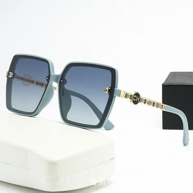 2024 New Luxury Polarized Sunglasses Women Fashion Square Retro Sun Glasses Ladies Oversized Gradient Eyewear UV400 Gafas De Sol