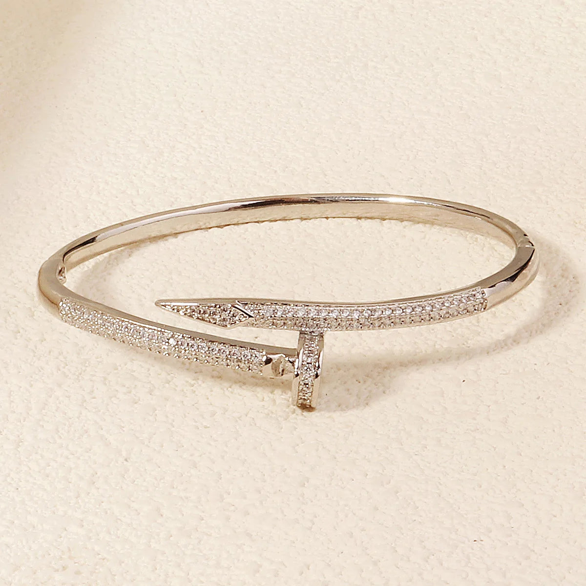 Kupfer mit Zirkonium Öffnung weiblich einfach trendiges Armband Damen Edelstahl Schmuck Luxus