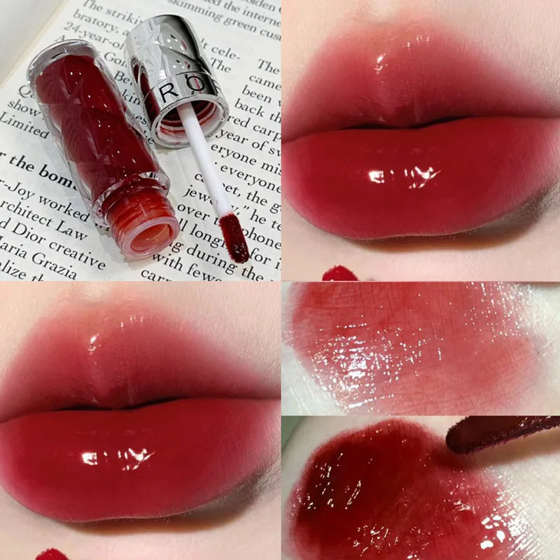 3 Colors Jelly Plump Lip Glaze Moisturizing Mirror Water Light Lipstick Waterproof Non-stick Lip Gloss Women Sexy Lips Makeup