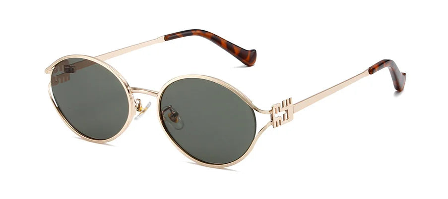Fashion Small Sunglasses Brand Designer Metal Woman Prescription Optical Frame Eyeglasses UV Protection Man Shades Oculos De Sol
