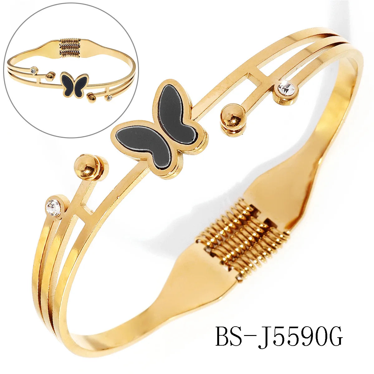 Kupfer mit Zirkonium Öffnung weiblich einfach trendiges Armband Damen Edelstahl Schmuck Luxus
