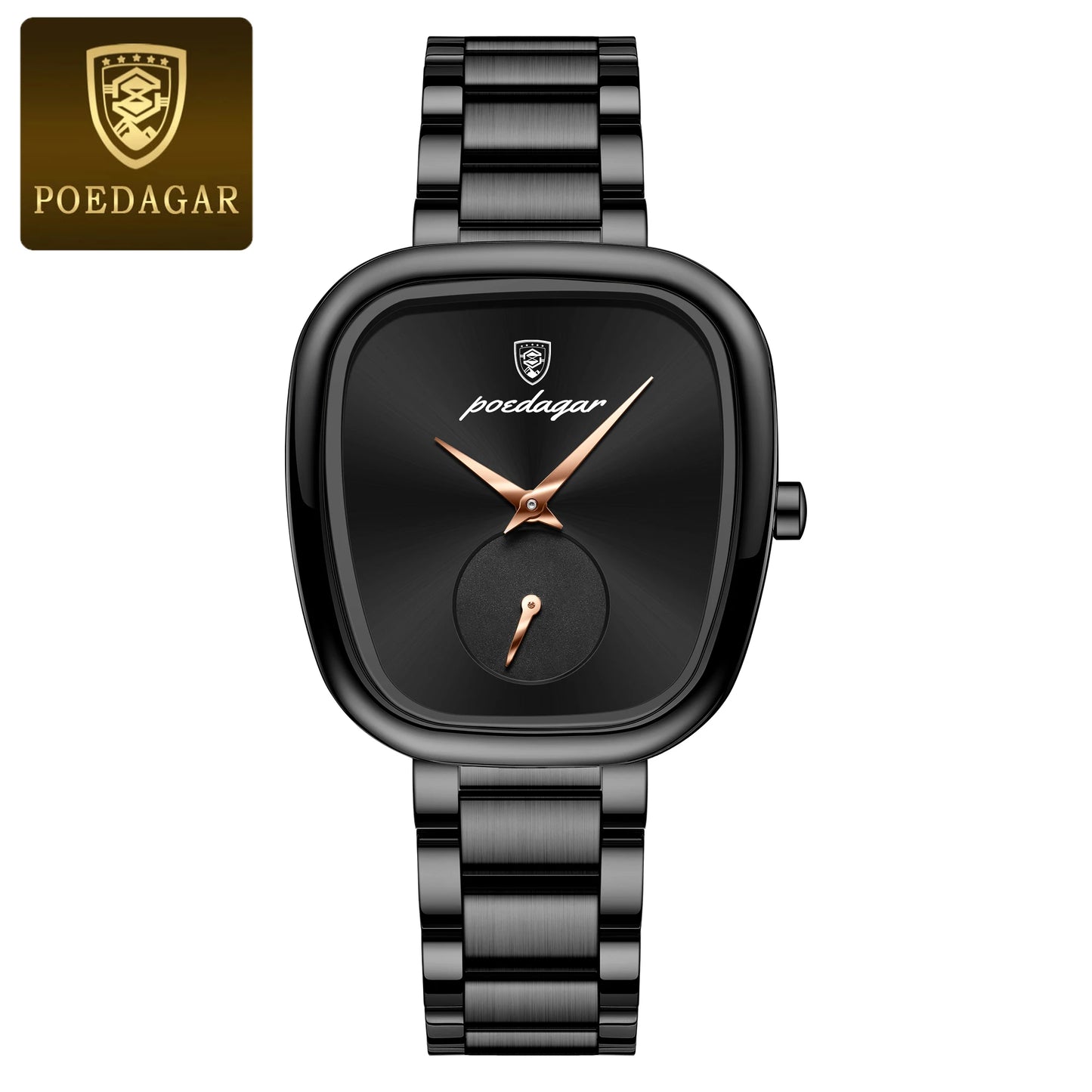 POEDAGAR Luxusuhr für Damen, wasserdicht, Edelstahl, Quarz, Damenuhr, hochwertige Damenuhr, elegante Damenuhr