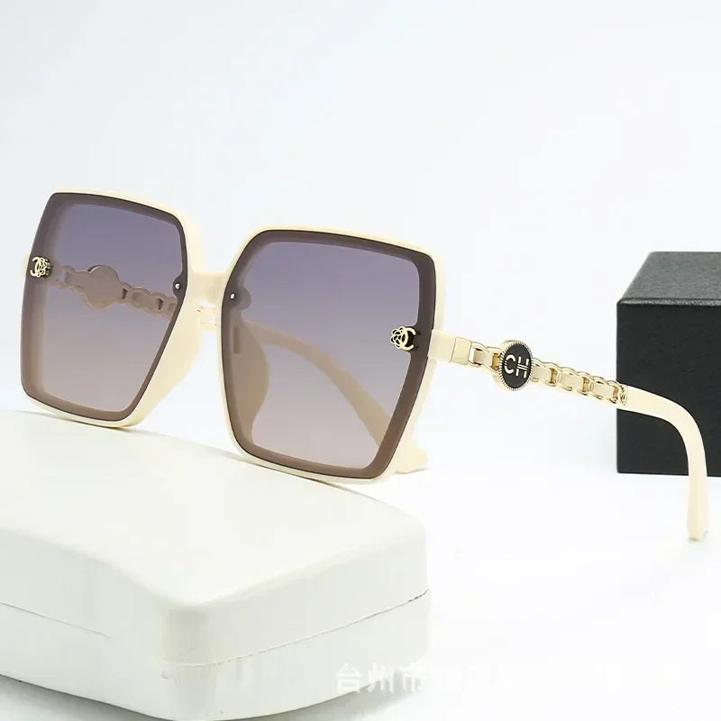 2024 New Luxury Polarized Sunglasses Women Fashion Square Retro Sun Glasses Ladies Oversized Gradient Eyewear UV400 Gafas De Sol