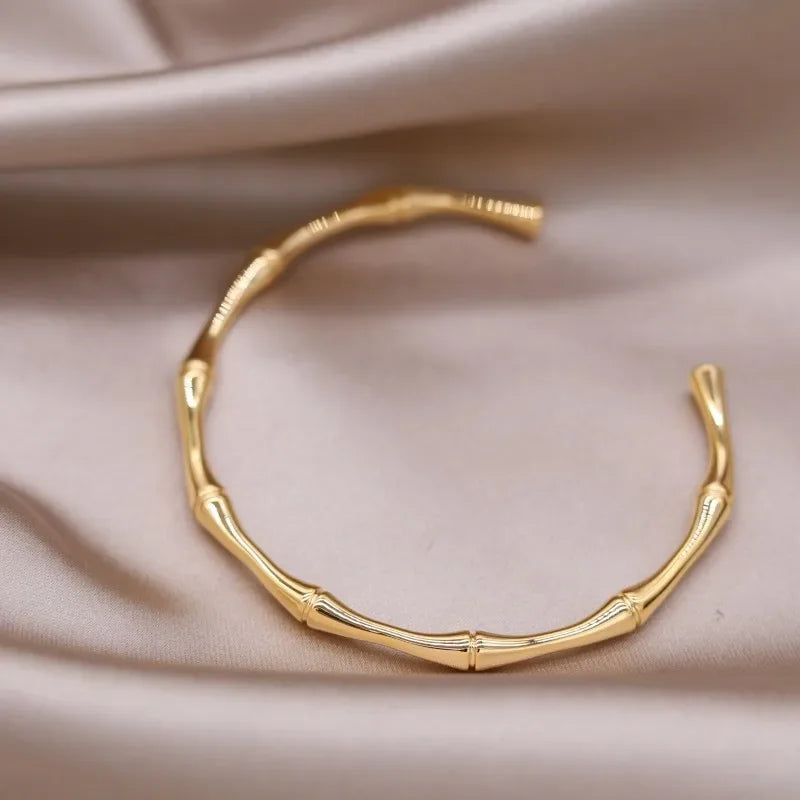 Plated zircon letter X opening bracelet