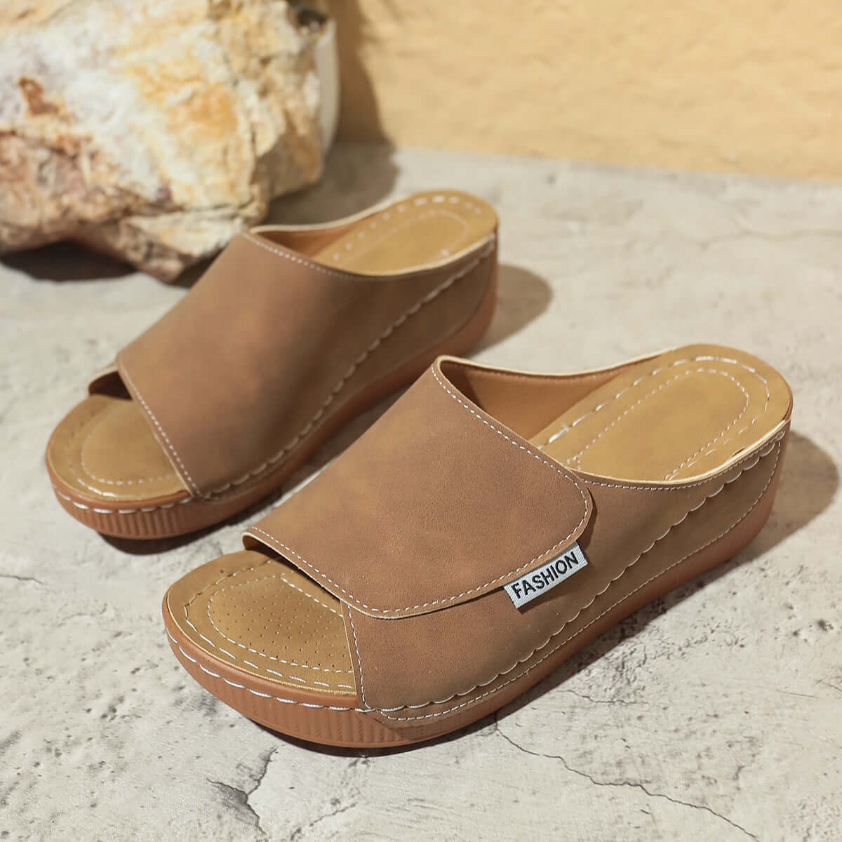 Fashion Fish Mouth Thick Bottom Roman Shoes