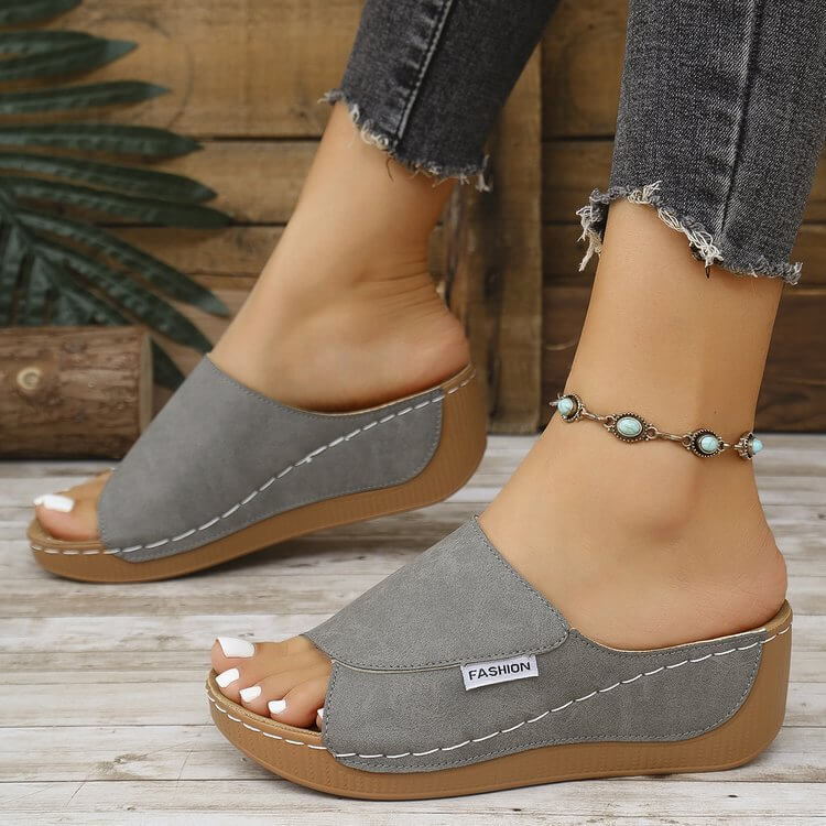 Fashion Fish Mouth Thick Bottom Roman Shoes