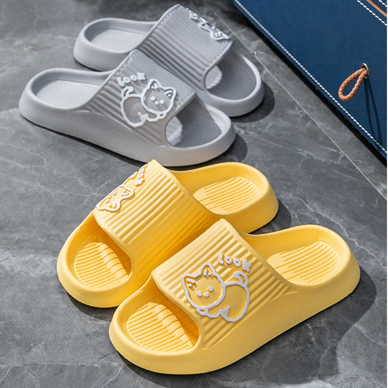 Cute Cat Slippers Summer Women Home Shoes