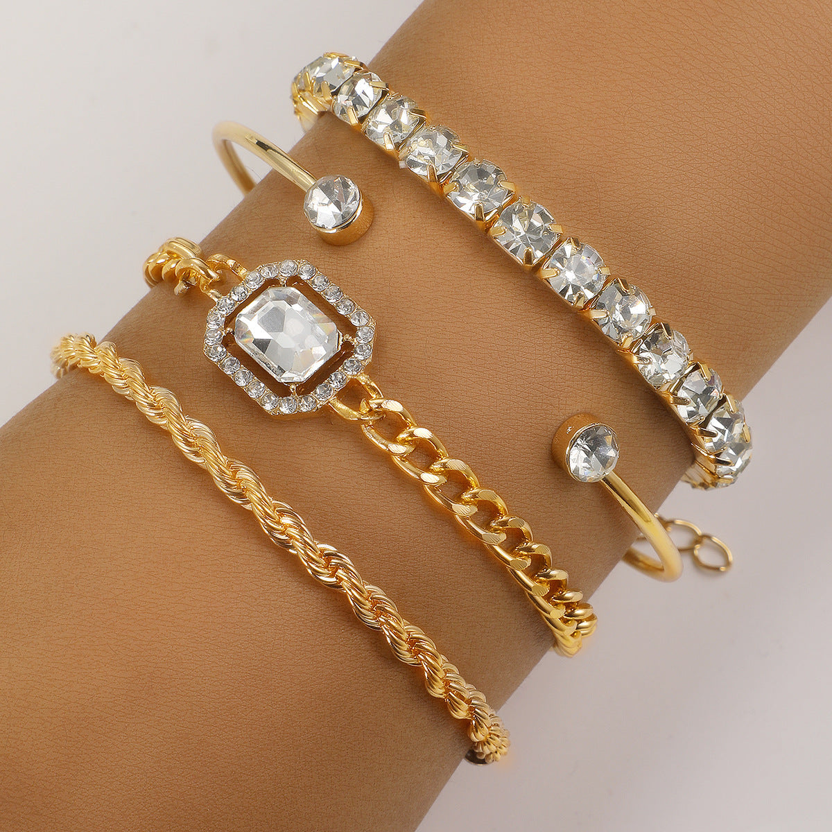 Crystal Bracelet Set Bohemian Design For Women