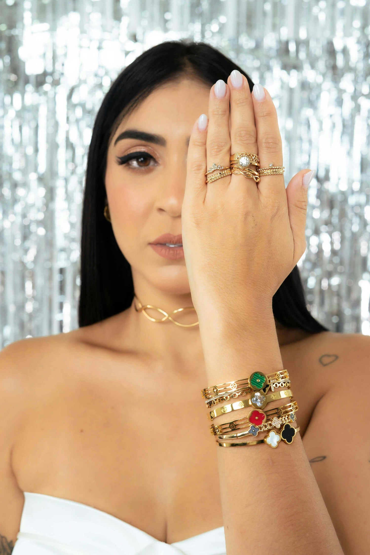 Elegant Gold-Plated Bracelets with Genuine Zircon – Signature Collection