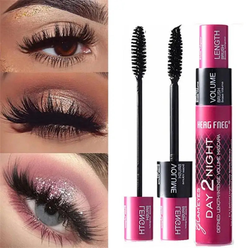 Schwarze Wimperntusche für gewellte Wimpern, verlängert die Wimpern, extra Volumen, langanhaltend, wasserfest, natürlich, schnell trocknend, Wimpern für Frauen