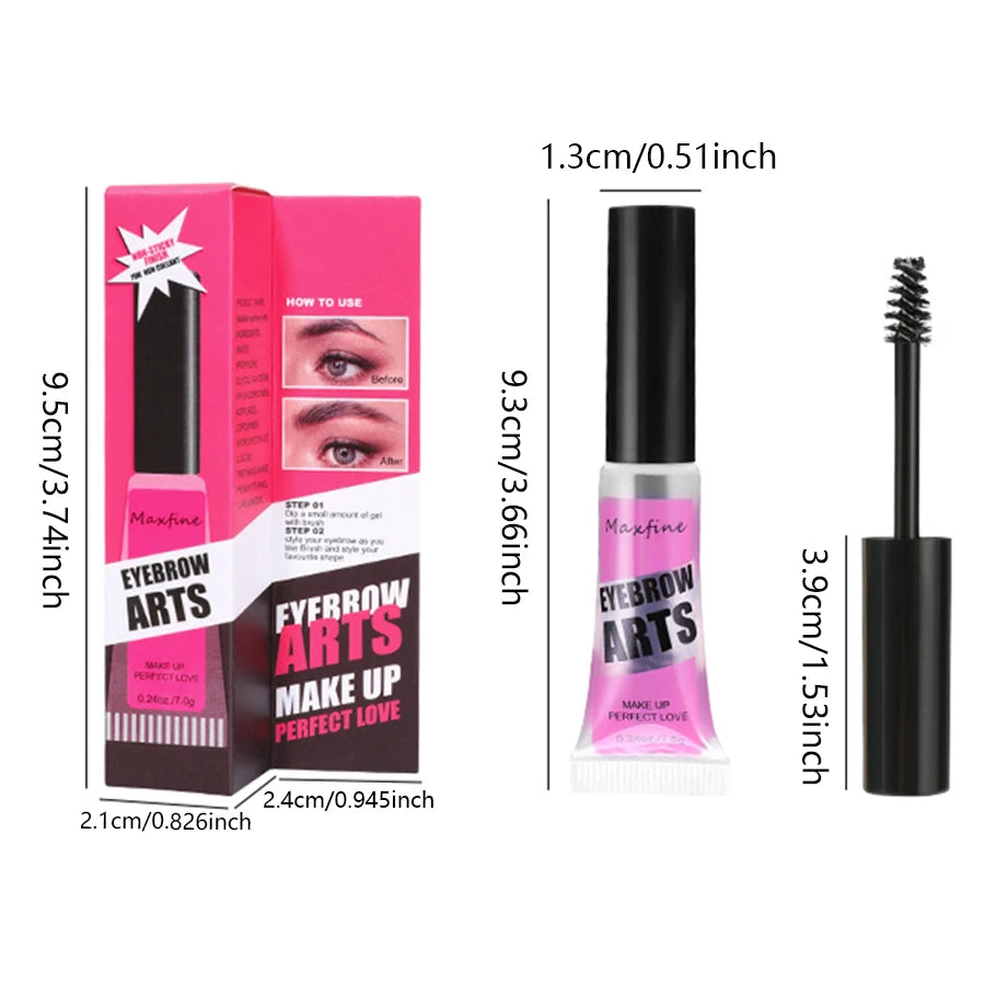 Augenbrauen-Formgel, wasserfest, natürlich, transparent, langlebig, schnelltrocknend, 3D-Wild-Augenbrauenkleber, professionelles Make-up, Kosmetik