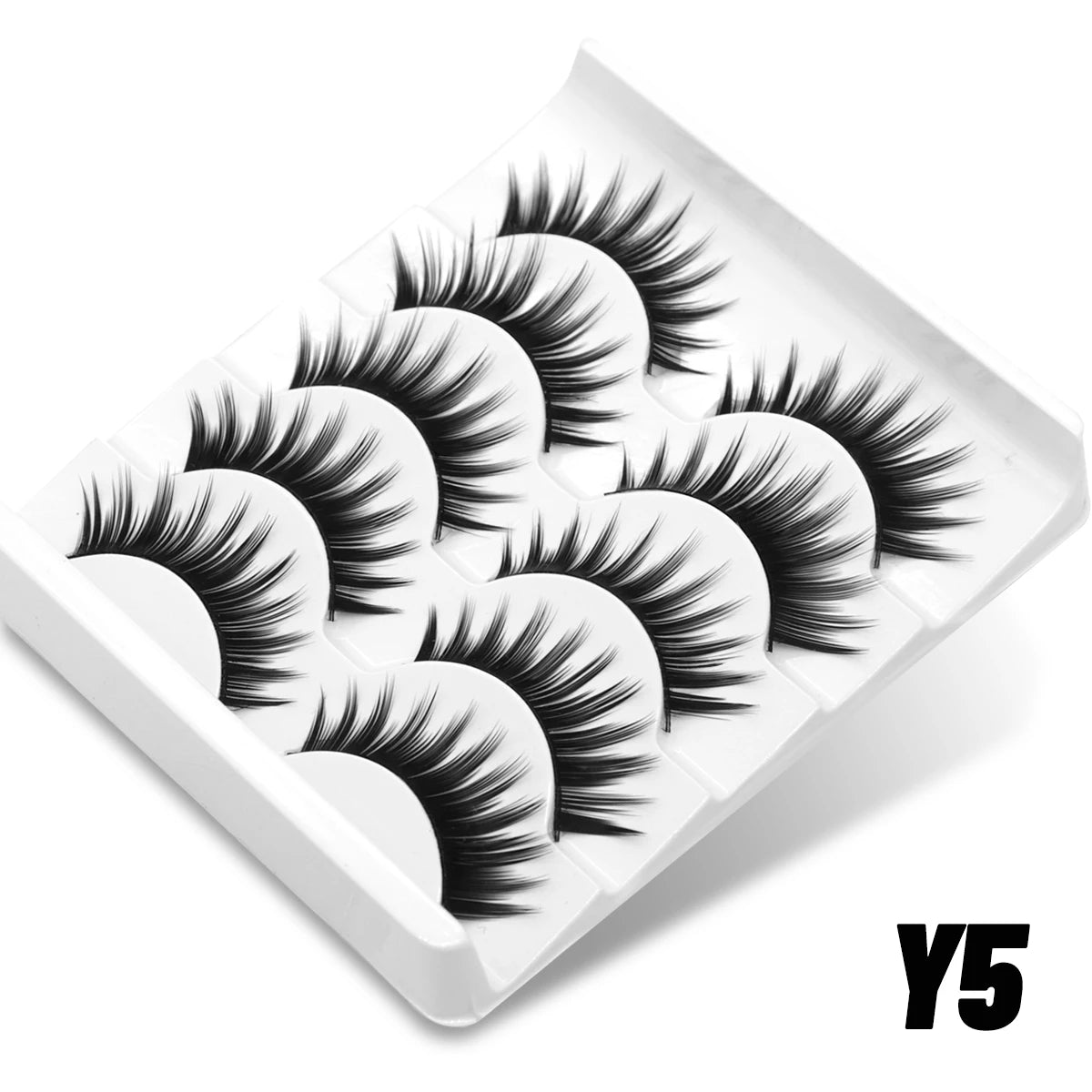 GROINNEYA Halbwimpern, Halbwimpern, weich, natürlich, durchsichtig, Bandwimpern, natürlicher Look, Kunstnerz, wispy Nerzwimpern, Verlängerung, Make-up