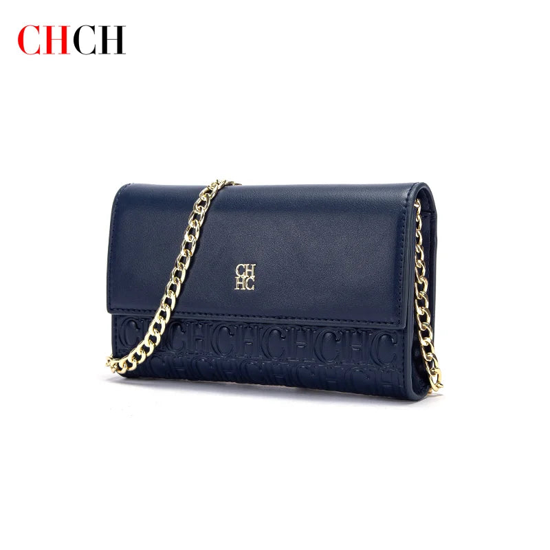CHCH Damen Umhängetasche Neue magnetische Flip-Kettentasche Braun Kleine quadratische Tasche Geldbörse