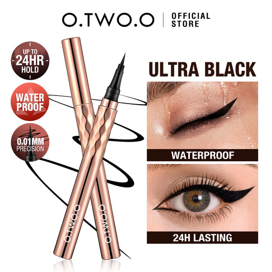 O.TWO.O Schwarzer flüssiger Eyeliner-Stift, Eyeliner, wasserfest, lang anhaltender Make-up-Eyeliner, leicht zu tragen, Augen-Make-up, Kosmetik-Tools