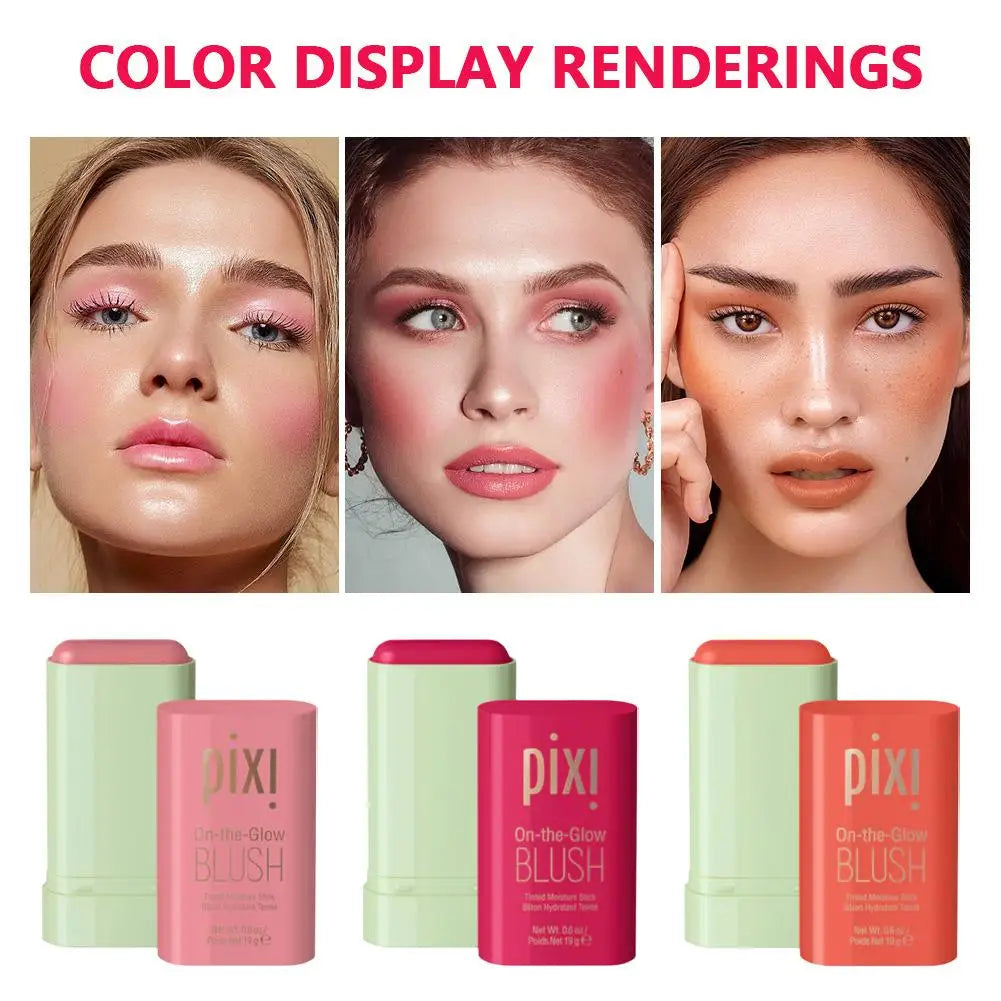 Pixi Rouge Stick 3 in 1 Easy Color Rouge Creme Wange Augen Lippe getönt Wasserfest Feuchtigkeitsspendend Gesichtskonturierung Schatten Rouge