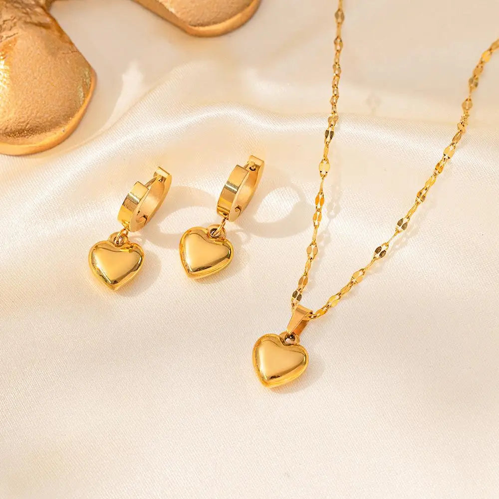 Edelstahl Liebe Herz Halskette Für Frauen 2025 Neue Trendy Lip Kette Einfache Anhänger Halskette Schmuck Geschenk Großhändler