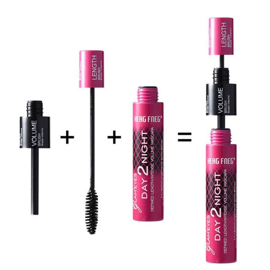 Schwarze Wimperntusche für gewellte Wimpern, verlängert die Wimpern, extra Volumen, langanhaltend, wasserfest, natürlich, schnell trocknend, Wimpern für Frauen
