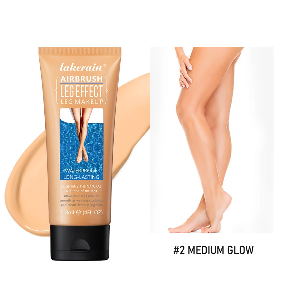 Make-up-Lotion für die Beine, ebenmäßiger Hautton, Körpergrundierung, wasserfeste, lang anhaltende Bräunungscreme für den Körper, mittleres Bronze-Make-up für die Beine