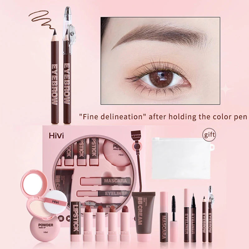 HiVi Makeup Geschenkbox Puderkleber Record Limited Lippenstift Puder Makeup Geschenkbox-Set Valentinstagsgeschenk für Ihre Frau