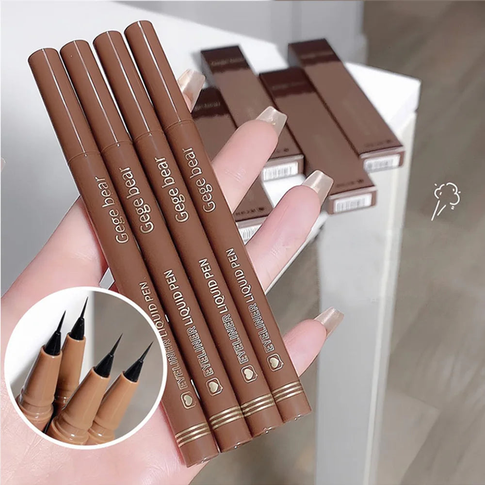 Gege Bear Flüssiger Eyeliner-Stift, wasserfest, wischfest, schnelles und präzises Make-up, trocknet schnell und gleichmäßig
