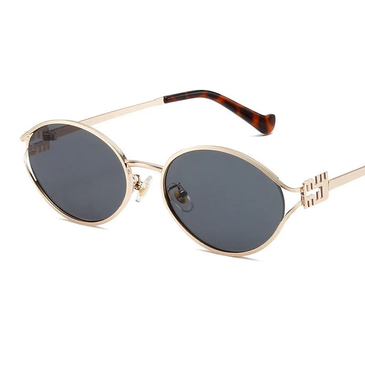 Fashion Small Sunglasses Brand Designer Metal Woman Prescription Optical Frame Eyeglasses UV Protection Man Shades Oculos De Sol