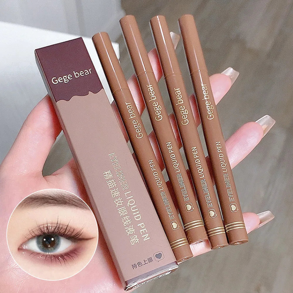 Gege Bear Flüssiger Eyeliner-Stift, wasserfest, wischfest, schnelles und präzises Make-up, trocknet schnell und gleichmäßig
