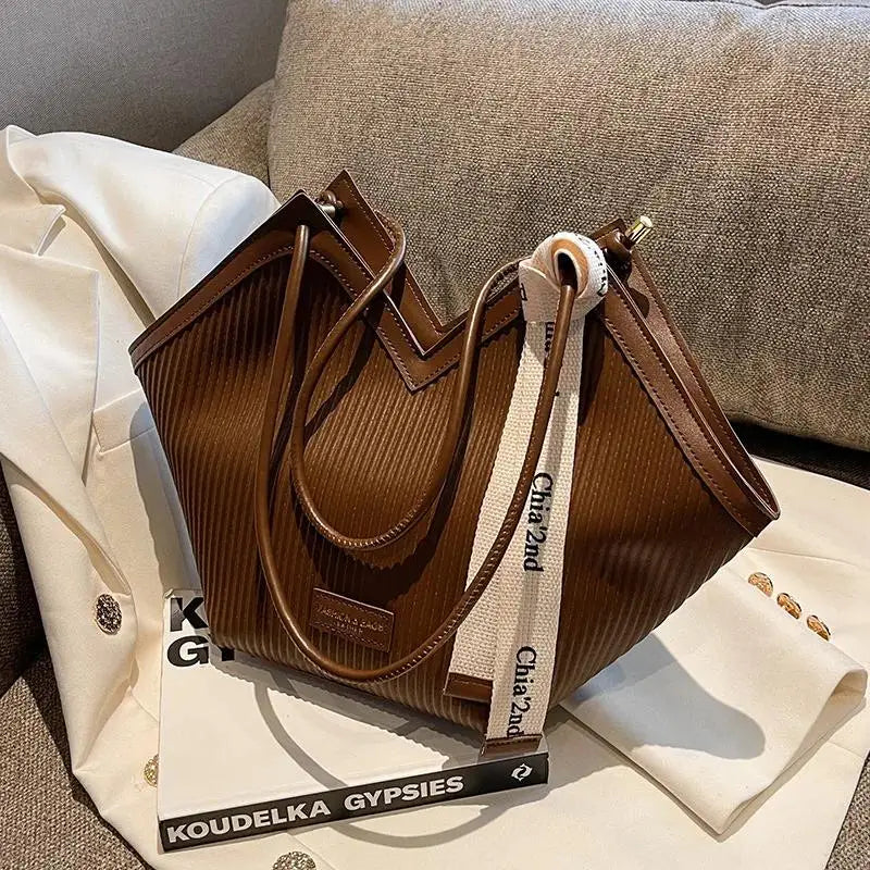 Große Tasche im koreanischen Stil, Damentasche, lässig, All-Match-Canvas-Tasche, Pendler-Umhängetasche, Studenten-Einkaufstasche
