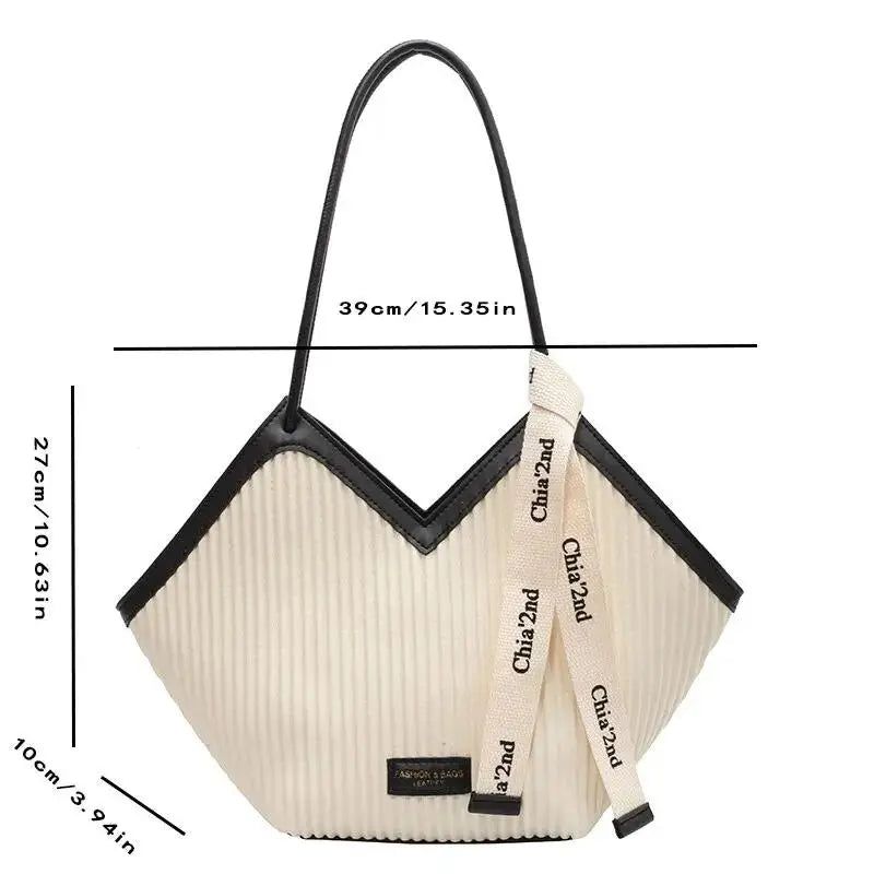 Große Tasche im koreanischen Stil, Damentasche, lässig, All-Match-Canvas-Tasche, Pendler-Umhängetasche, Studenten-Einkaufstasche