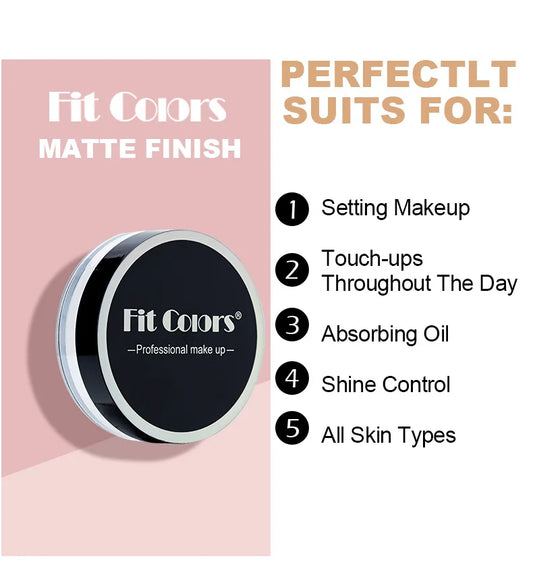 Fit Colors Concealer Smoothing Powder Wasserfester, schweißresistenter und ölbeständiger Make-up-Puder Setting Powder