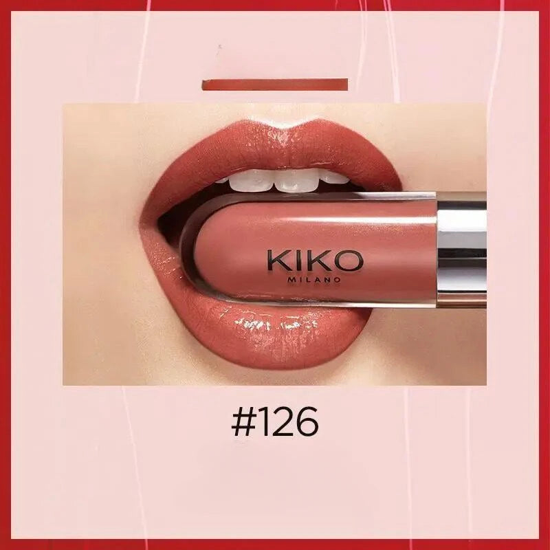 Kiko Lipgloss Doppelseitige Glasur Langanhaltender, nicht haftender, spiegelnder Flüssiglippenstift Natürliches, nacktes Lippen-Make-up Schönheitskosmetik